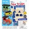 Wood Toy Train Craft And Paint Kit Non-Toxic Paints Brushes Sticker Sheet